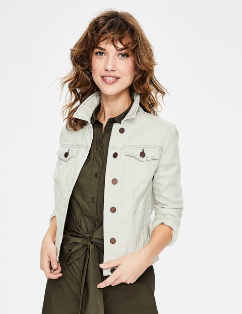 Classic Denim Jacket - Ecru Classic Denim Jacket - Ecru