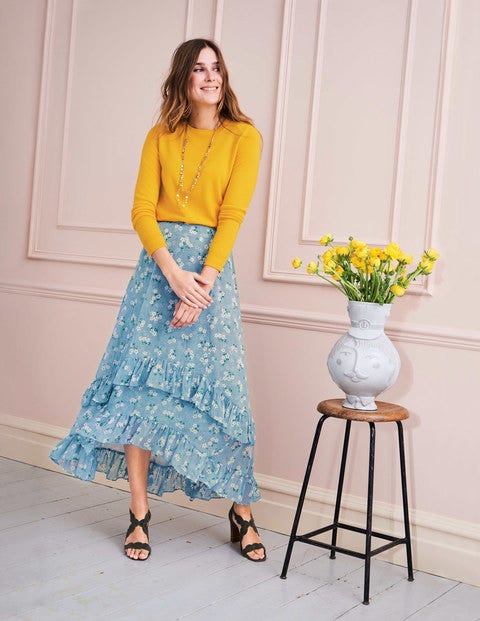 Coraline Midi Skirt - Heron Blue, Daisy Field Coraline Midi Skirt - Heron Blue, Daisy Field