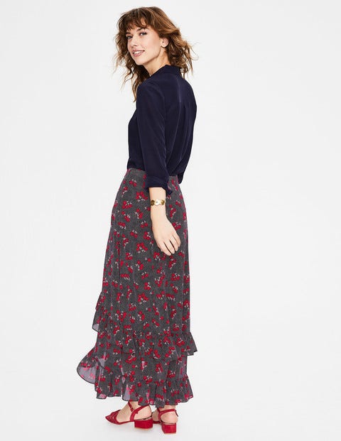 Coraline Midi Skirt - Navy and Red, Daisy Field Coraline Midi Skirt - Navy and Red, Daisy Field