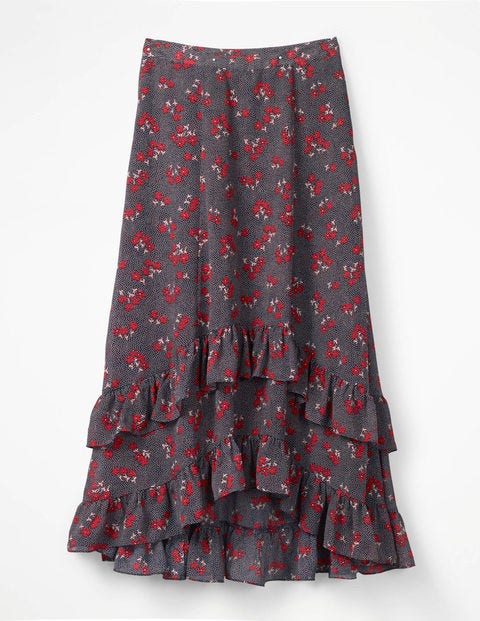 Coraline Midi Skirt - Navy and Red, Daisy Field Coraline Midi Skirt - Navy and Red, Daisy Field