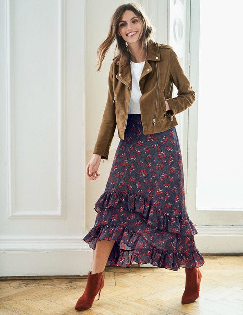 Coraline Midi Skirt - Navy and Red, Daisy Field Coraline Midi Skirt - Navy and Red, Daisy Field