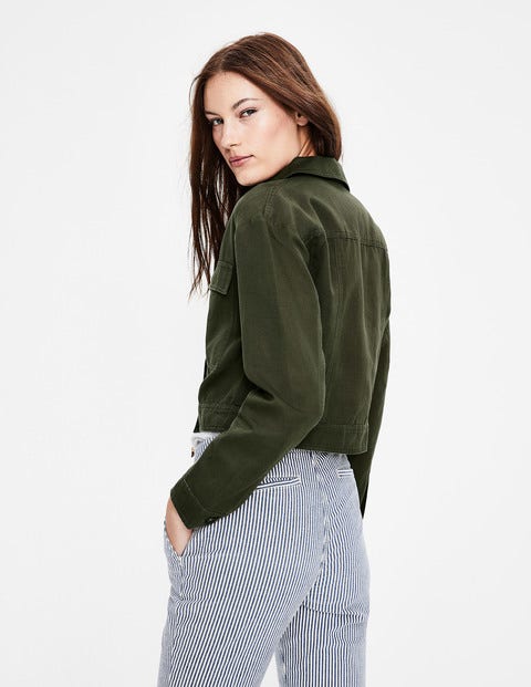 Cropped Utility Jacket - Classic Khaki Cropped Utility Jacket - Classic Khaki