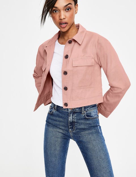Cropped Utility Jacket - Chalky Pink Cropped Utility Jacket - Chalky Pink