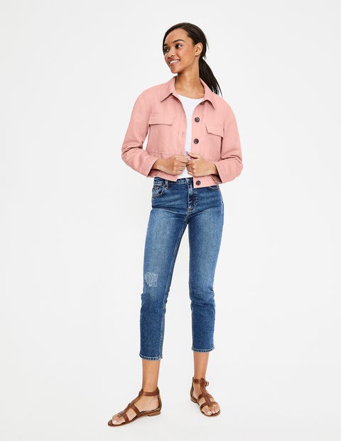 Cropped Utility Jacket - Chalky Pink Cropped Utility Jacket - Chalky Pink