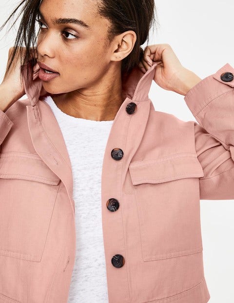 Cropped Utility Jacket - Chalky Pink Cropped Utility Jacket - Chalky Pink