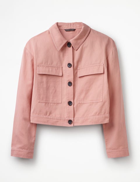 Cropped Utility Jacket - Chalky Pink Cropped Utility Jacket - Chalky Pink