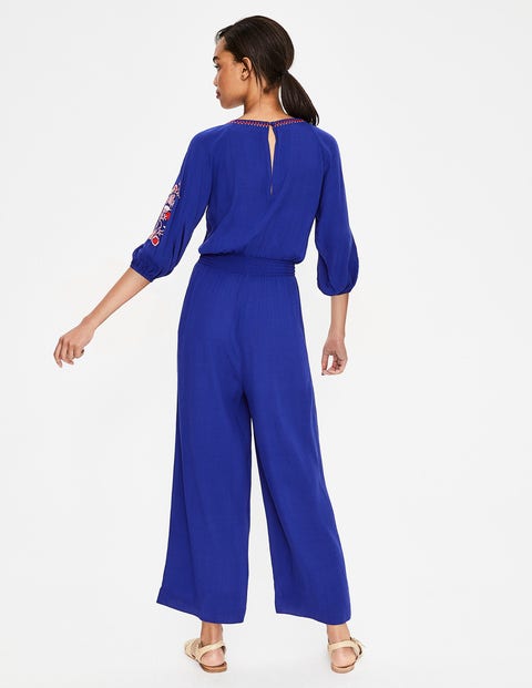 Natalie Jumpsuit mit Stickereien - Lapis Natalie Jumpsuit mit Stickereien - Lapis