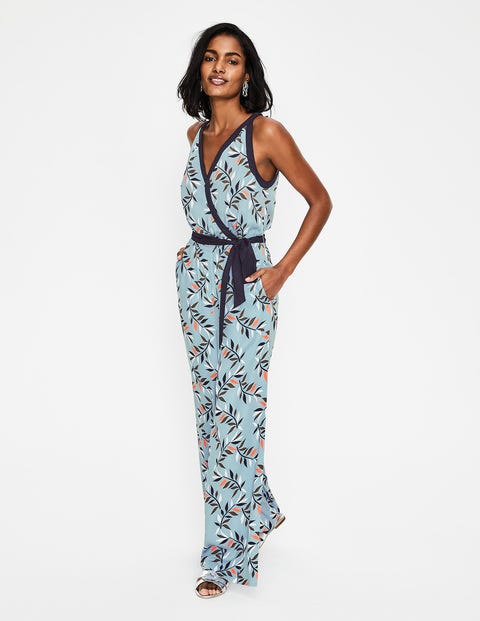 Maddie Jumpsuit - Heron Blue, Trailing Vine Maddie Jumpsuit - Heron Blue, Trailing Vine