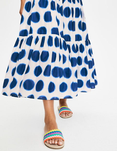Tamara Skirt - Lapis and Ivory, Ikat Spot Tamara Skirt - Lapis and Ivory, Ikat Spot