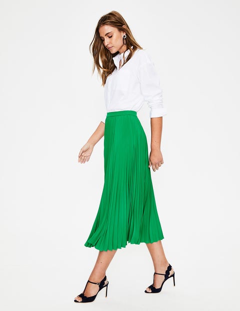 Kristen Pleated Skirt - Highland Green Kristen Pleated Skirt - Highland Green