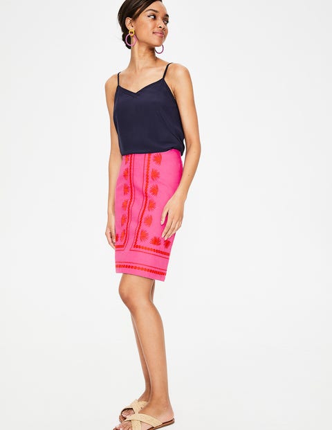 Victoria Embroidered Skirt - Tickled Pink Victoria Embroidered Skirt - Tickled Pink