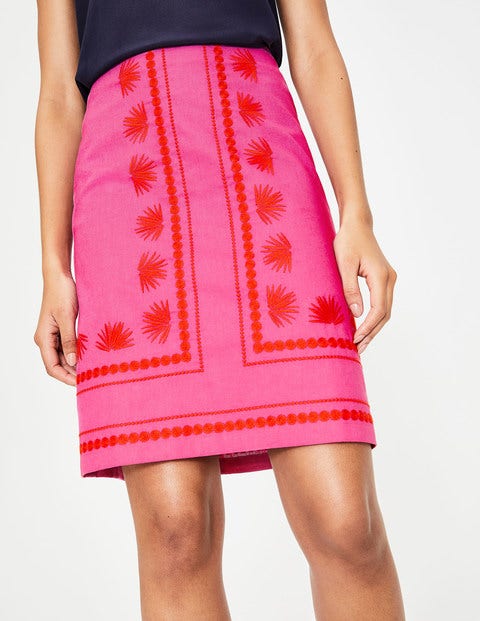 Victoria Embroidered Skirt - Tickled Pink Victoria Embroidered Skirt - Tickled Pink