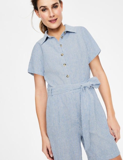 Lucinda Playsuit - Ticking Stripe Lucinda Playsuit - Ticking Stripe