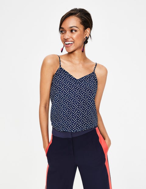 Silk Cami - Navy Spot Silk Cami - Navy Spot