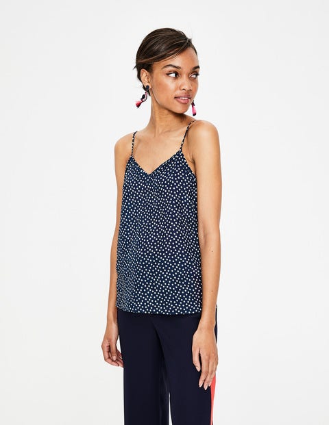 Silk Cami - Navy Spot Silk Cami - Navy Spot