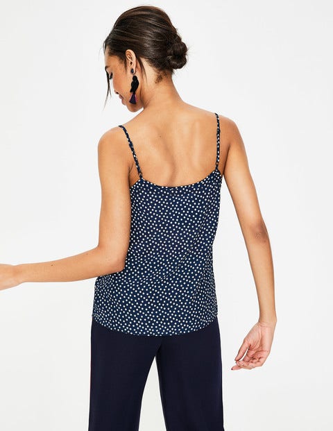 Silk Cami - Navy Spot Silk Cami - Navy Spot
