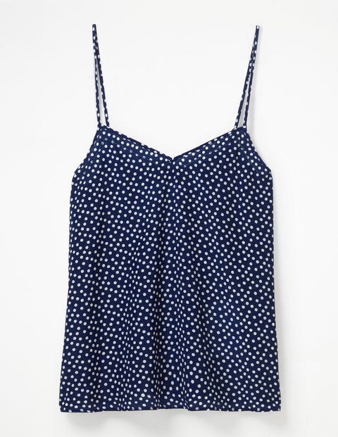 Silk Cami - Navy Spot Silk Cami - Navy Spot