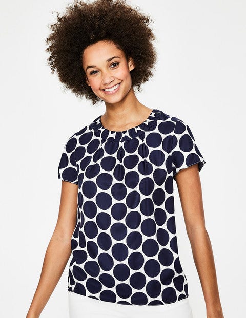 Carey Top - Navy Spot Carey Top - Navy Spot
