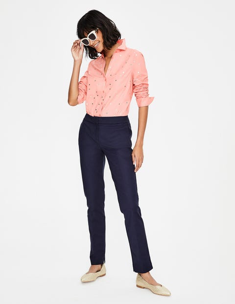 Modern Klassisches Shirt - Kreiderosa mit Folientupfen Modern Klassisches Shirt - Kreiderosa mit Folientupfen