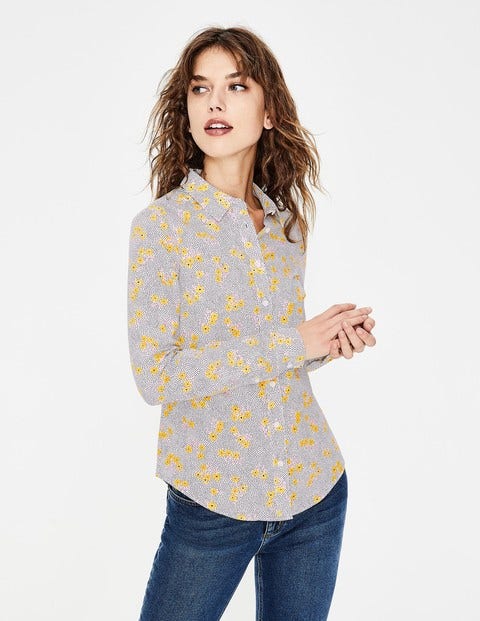 Modern Classic Shirt - Ivory Daisy Field Modern Classic Shirt - Ivory Daisy Field