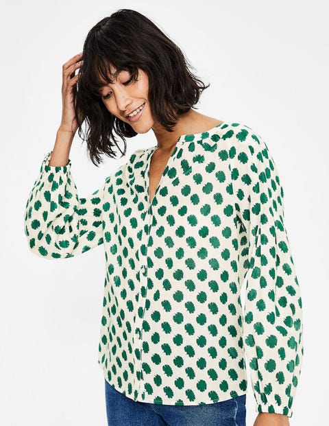 Esme Blouse - Green Carnation Bud Esme Blouse - Green Carnation Bud