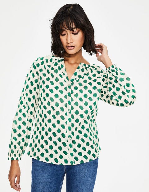 Esme Blouse - Green Carnation Bud Esme Blouse - Green Carnation Bud