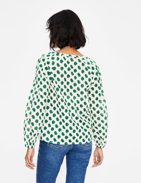 Esme Blouse - Green Carnation Bud Esme Blouse - Green Carnation Bud