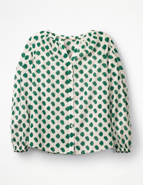 Esme Blouse - Green Carnation Bud Esme Blouse - Green Carnation Bud