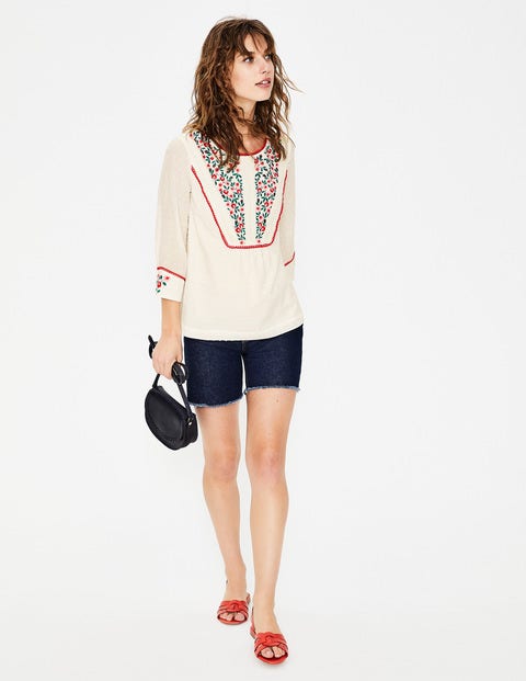 Kelsey Embroidered Blouse - Ivory Kelsey Embroidered Blouse - Ivory