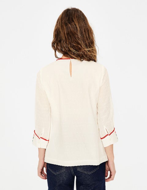 Kelsey Embroidered Blouse - Ivory Kelsey Embroidered Blouse - Ivory