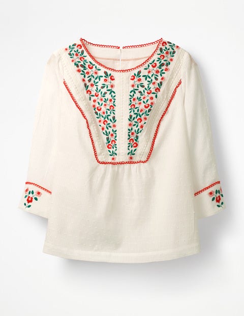 Kelsey Embroidered Blouse - Ivory Kelsey Embroidered Blouse - Ivory
