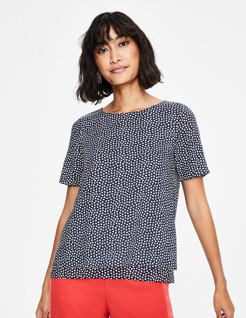 Nadia Top - Navy & Ivory Puff Nadia Top - Navy & Ivory Puff