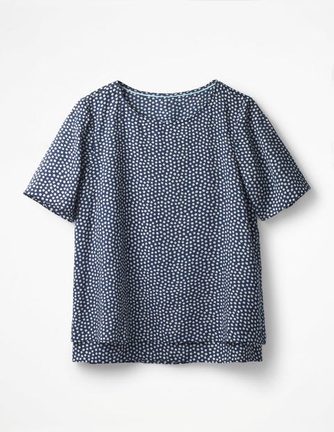 Nadia Top - Navy & Ivory Puff Nadia Top - Navy & Ivory Puff