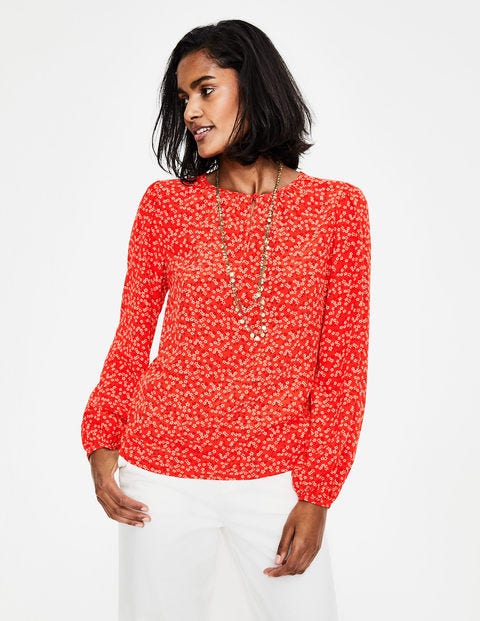 Veronica Blouse - Red Pop Daisy Sprig Veronica Blouse - Red Pop Daisy Sprig