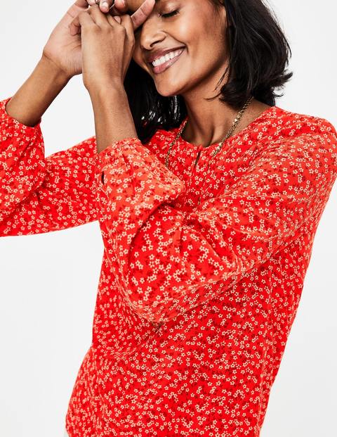 Veronica Blouse - Red Pop Daisy Sprig Veronica Blouse - Red Pop Daisy Sprig