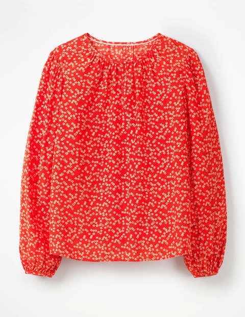 Veronica Blouse - Red Pop Daisy Sprig Veronica Blouse - Red Pop Daisy Sprig