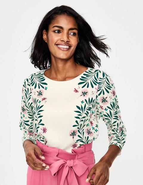 Larissa Top - Ivory Tropical Jungle Larissa Top - Ivory Tropical Jungle