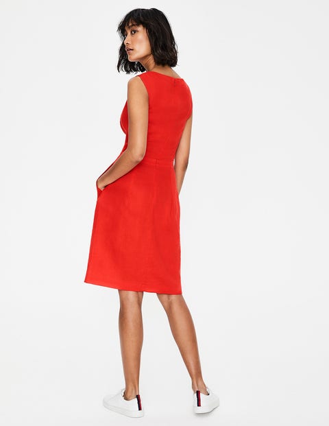 Rae Linen Dress - Red Pop Rae Linen Dress - Red Pop