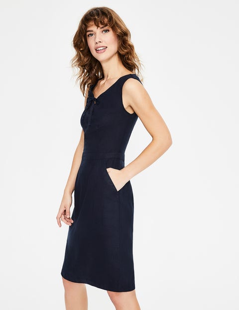 Rae Linen Dress - Navy Rae Linen Dress - Navy