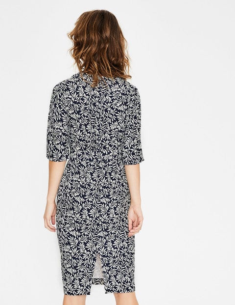 Ines Dress - Navy Olive Branch Ines Dress - Navy Olive Branch