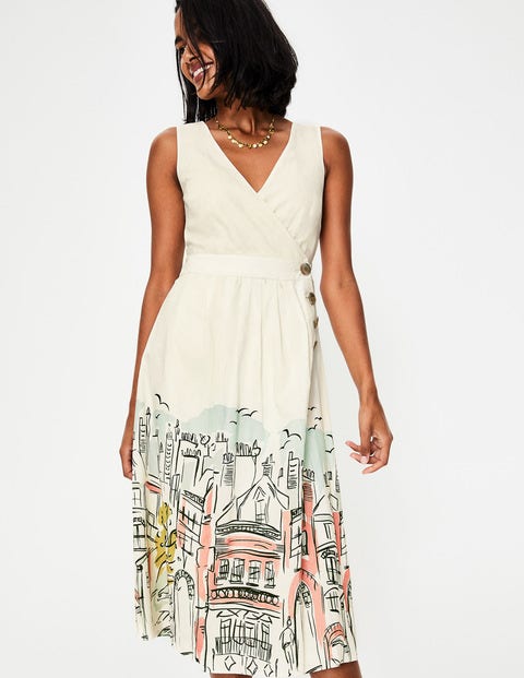 Arwen Midi Dress - Ivory Street Scene Arwen Midi Dress - Ivory Street Scene