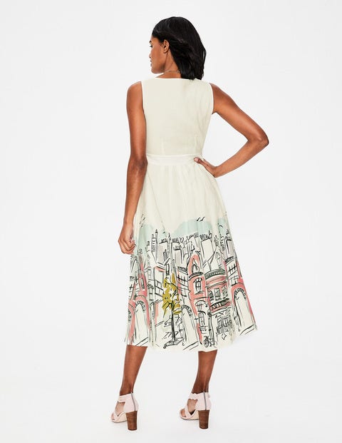 Arwen Midi Dress - Ivory Street Scene Arwen Midi Dress - Ivory Street Scene