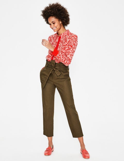 The Silk Shirt - Chalky Pink & Red Olive Branch The Silk Shirt - Chalky Pink & Red Olive Branch