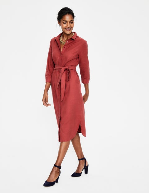 freya linen shirt dress
