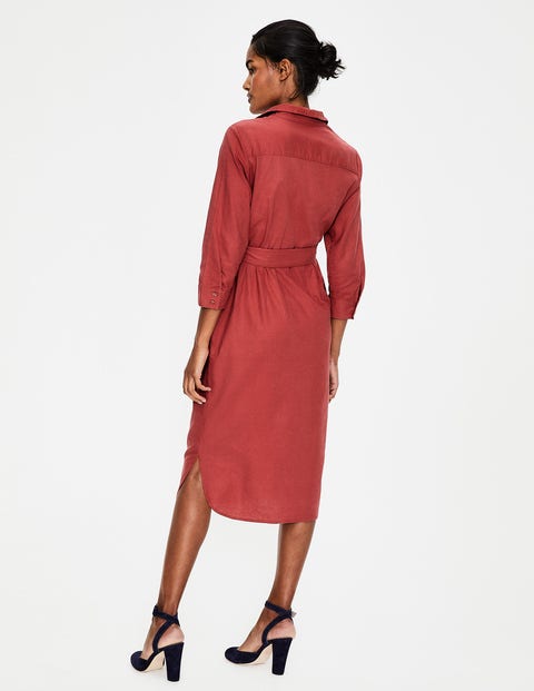 Freya Linen Shirt Dress - Rouge Freya Linen Shirt Dress - Rouge
