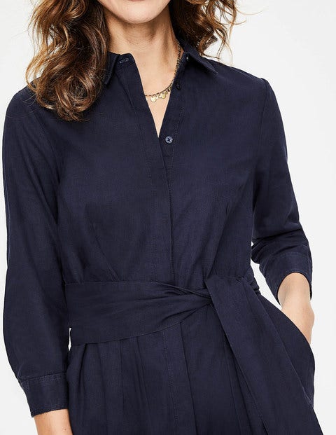 boden freya linen shirt dress