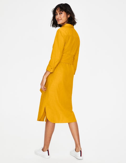 Freya Linen Shirt Dress - Happy Freya Linen Shirt Dress - Happy