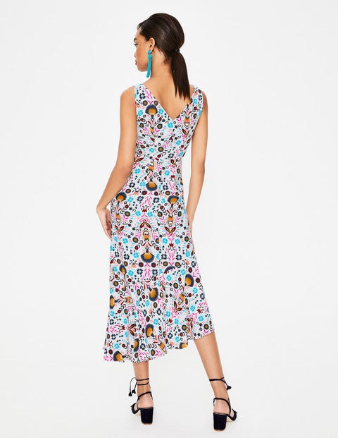 Tessa Midi Dress - Ivory Carnival Floral | Boden UK