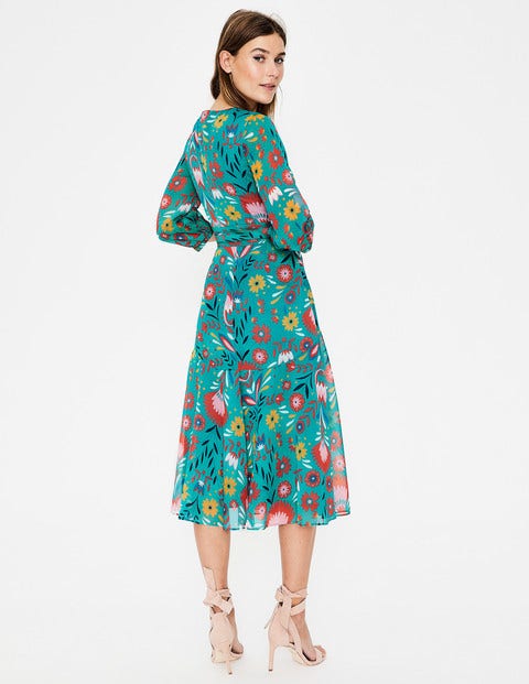 Isabelle Midi Dress - Ultramarine Carnival Floral Isabelle Midi Dress - Ultramarine Carnival Floral
