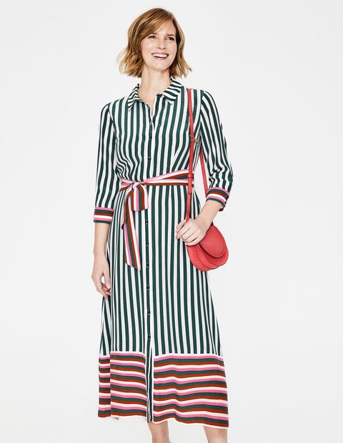 boden striped shirt dress